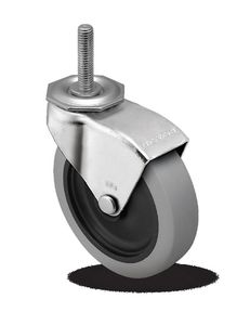 چرخ کالسکه ای با لاستیک توپر | فولاد با پوشش روی | پوشش پلی اورتان | برای دستگاه پزشکی