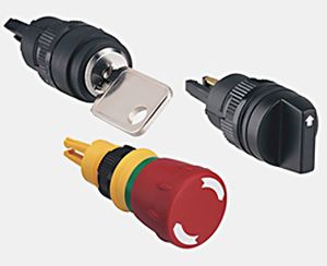 سوئیچ با دکمۀ فشاری و قفل کلیدی | تک قطبی