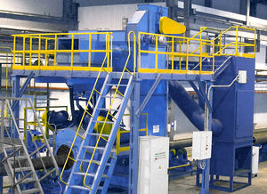 دستگاه شات بلاست ( ساچمه پاشى ) غلطکی | برای لوله | پیوسته 