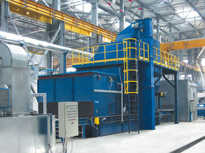 دستگاه شات بلاست ( ساچمه پاشى ) غلطکی | برای ورق فلزی | پیوسته 